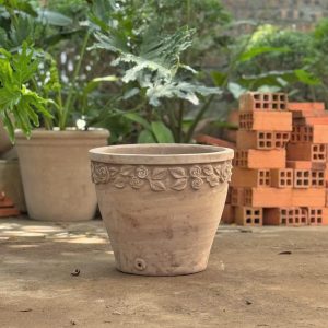 Xô thấp hoa hồng, D45xC38 cm
